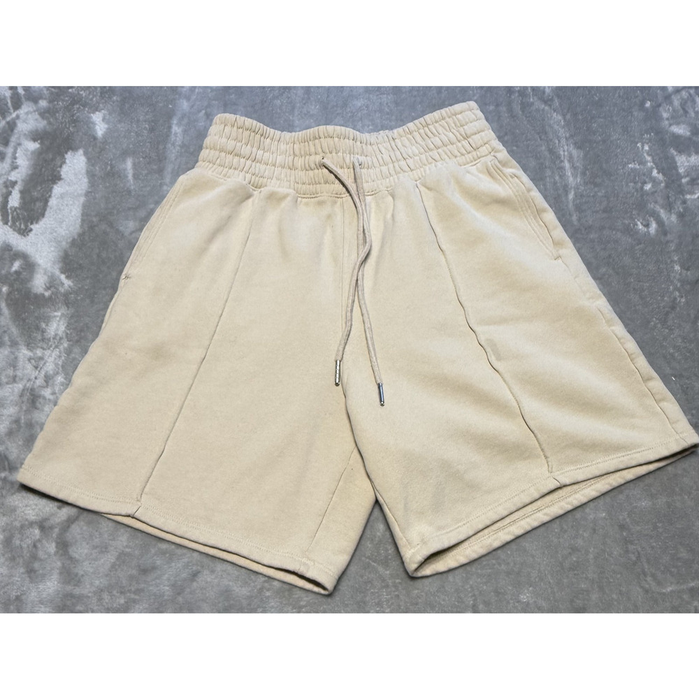 Abercrombie & Fitch Shorts Women S Beige Fleece Sweat Lounge Drawstring Athletic